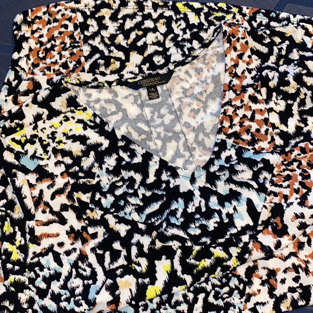 Christian Siriano animal print shift dress
